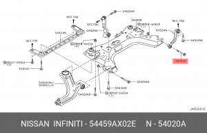 Nissan Tiida болт крепления рычага 54459AX02E NISSAN INFINITI