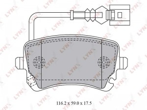 Колодки тормозные задние Transporter BD-8033 LYNXAUTO