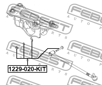 БОЛТ КРЕПЛЕНИЯ ПОДВЕСКИ РЕМКОМПЛЕКТ 1229-020-KIT FEBEST