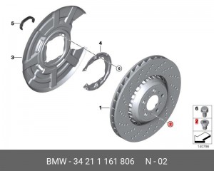 БОЛТ С ВНУТРЕННИМ ШЕСТИГРАННИКОМ 34 21 1 161 806 BMW