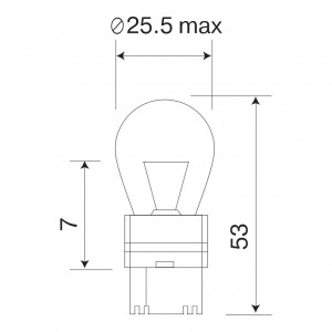PY21W 12V 21W BA15s без смещения желтая одноконтактная 61213 ORANGE MAYAK