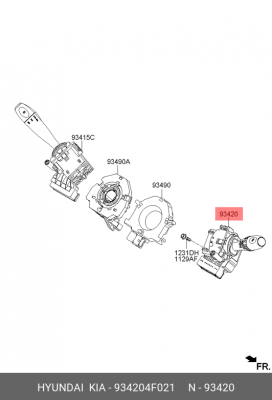 Hyundai Porter II Переключатель стеклоочистителя 934204F021 HYUNDAI KIA