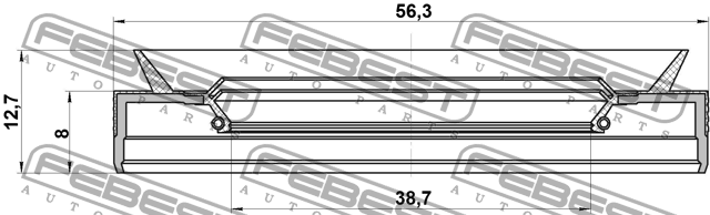 JEEP Compass Сальник привода 95PES-40560813C FEBEST