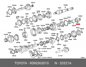 Toyota Corolla подшипник КПП 90903-63010 TOYOTA