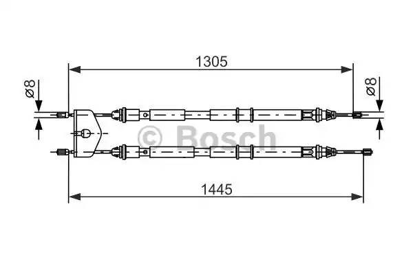 Ford Fusion трос стояночный центральный длинный 1 987 477 732 BOSCH