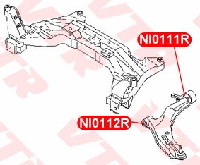 Nissan Bluebird Sylphy полиуретановый сайлентблок переднего рычага передний NI0112RP VTR