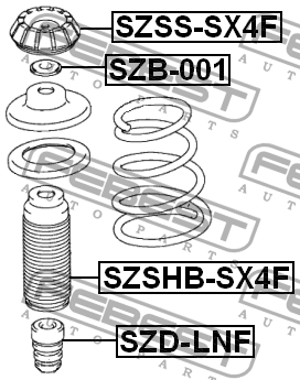 Suzuki SX-4 опора амортизатора передняя SZSS-SX4F FEBEST