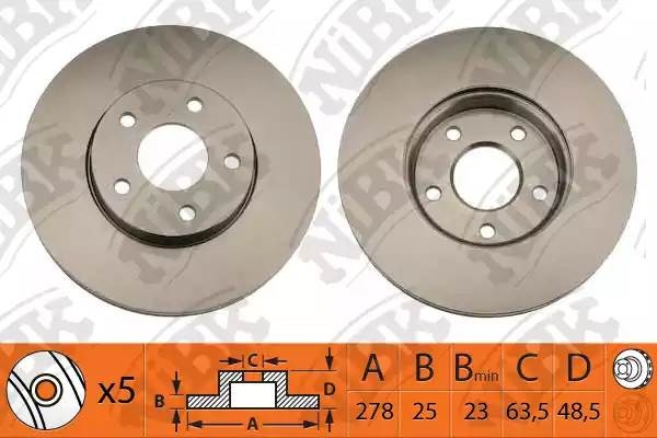 Ford Focus 3 диск тормозной передний RN1213 NIBK