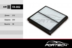 Chevrolet Lanos Фильтр воздушный 96182220 FA002 FORTECH