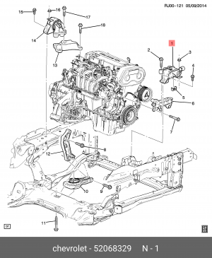 Опоpа General Motors 52068329 GENERAL MOTORS