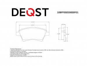 Колодки тормозные 10BPF00059000 DEQST