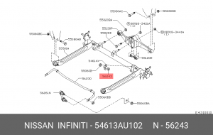 Nissan Primera P12 втулка заднего стабилизатора 54613AU102 NISSAN INFINITI