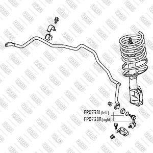 Hyundai Accent 99- лев/Matrix прав Стойка стабилизатора перед FP0738L FIXAR