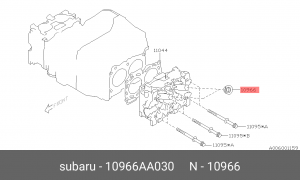 Subaru Forester, Impreza, EJ15,20,25 SOHC  прокладка свечного колодца 10966-AA030 SUBARU