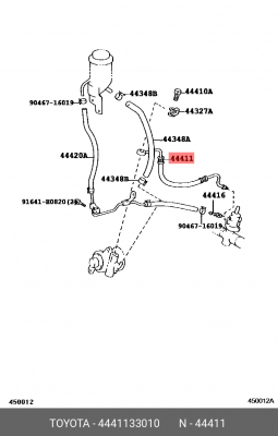 Toyota Шланг ГУР высокого давления 44411-33010 TOYOTA