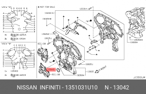 Nissan 2.0, 3.0 сальник к/вала передний 48x60x7 1351031U10 NISSAN INFINITI