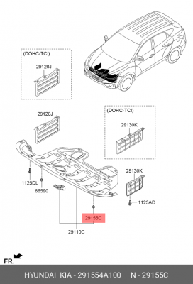 Hyundai пистон 291554A100 HYUNDAI KIA