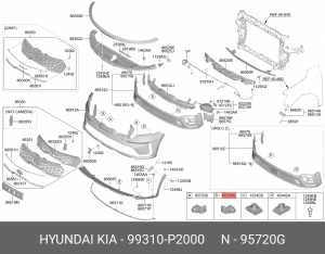 ДАТЧИК ПАРКОВКИ УЛЬТРАЗВУКОВОЙ 99310P2000 HYUNDAI KIA