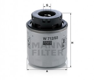 VAG 1.2/1.4 FSI/TSI/TFSI 08- фильтр маслянный W71293 MANN FILTER