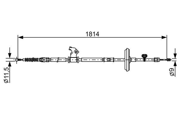 Трос ручного тормоза 1 987 482 502 BOSCH