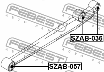 Daewoo Matiz сайлентблок зад продольного рычага задний (2шт на рычаг) SZAB-036 FEBEST