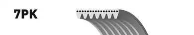 7PK1550 Ремень поликлиновой Toyota Highlander 3.5 07-13, LEXUS ES/GS/IS/RC/RX 05 7PK1550 GATES