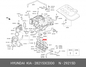 Hyundai Genesis прокладка впускного коллектора 282153CDD0 HYUNDAI KIA