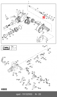 Chevrolet Captiva подшипник промежуточного вала 19132953 GENERAL MOTORS