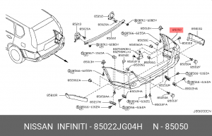 Nissan XTrail T31 бампер задний 85022-JG04H NISSAN INFINITI