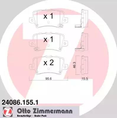 Колодки тормозные (Колодки тормозные дисковые) 24086.155.1 ZIMMERMANN