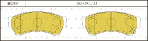 Mazda 6 GH 1.8-2.5 колодки тормозные передние 07-13 BB0345P BLITZ