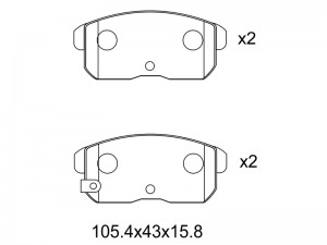 NISSAN BLUEBIRD U14 96-01 колодки тормозные задние STAY060NS028 SAT