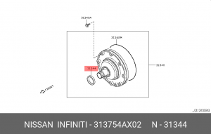Nissan Pathfinder сальник маслянного насоса АКПП 31375-4AX02 NISSAN INFINITI
