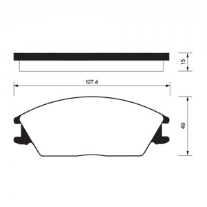 Hyundai Accent/Getz  Колодка перед. торм. 33.1E39.31 ATF BRAKE SYSTEM