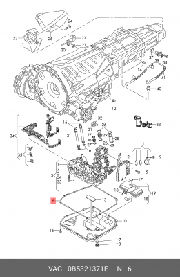 VAG Audi A5 прокладка поддона АКПП 0B5 321 371 E VAG