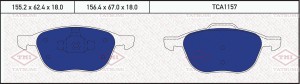 Mazda 3, Ford Focus II, III Колодки тормозные передние TCA1157 TATSUMI