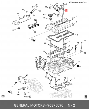 Daewoo Gentra/Cobalt Катушка зажигания (3 контакта) 96875090 GENERAL MOTORS