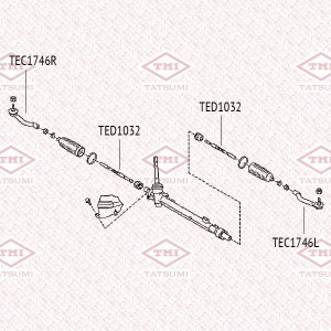 Nissan X-Trail T31, Qashqai, Koleos наконечник рулевой левый TEC1746L TATSUMI