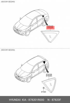 Накладка крыла задняя R 878201R000 HYUNDAI KIA