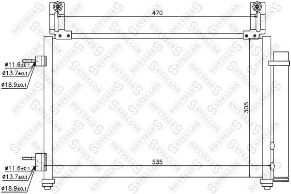 Daewoo Matiz радиатор кондиционера 10-45611-SX STELLOX