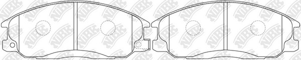 Hyundai SantaFe 00-/Rexton/Kyron/Actyon 06-10  Тормозные колодки передние PN0103 NIBK