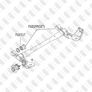 Opel Astra G, H, Meriva 03-, Zafira B 05- с/блок задней балки FG0199 FIXAR