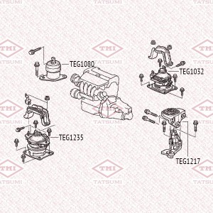 Honda Accord Опора ДВС передняя TEG1235 TATSUMI