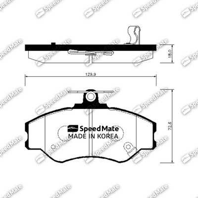 Hyundai Porter ТагАЗ/H100 Колодка диск.тормоза перед. SM-BPH011 SPEEDMATE