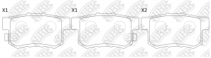 Honda Civic 05- Колодки тормозные задние PN8397 NIBK