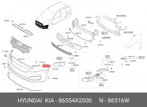 Кронштейн 86554A2000 HYUNDAI KIA