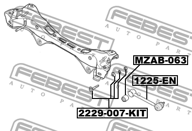 Болт с эксцентриком ремкомплект 2229-007-KIT FEBEST