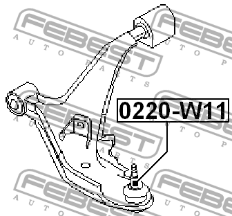 Nissan Sunny, Wingroad Шаровая опора 0220-W11 FEBEST