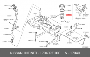 Nissan Tiida топливный насос 17040-9EH0C NISSAN INFINITI