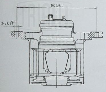 Aveo T250 06- Суппорт передний левый CF 052105 TRIALLI